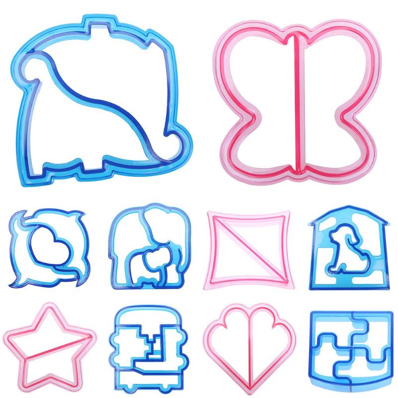 1pcs Food Grade Plastic DIY Sandwiches Cutter Mould Food Cutting Die Bread Biscuits Mold Home Caking Tools