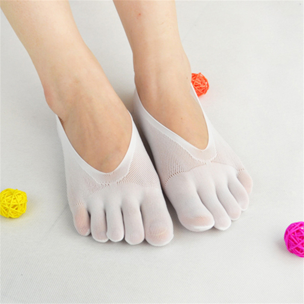 Socken frauen Kurze Socken Damen Unsichtbare Spitze Weiße Socken Mit Finger Weibliche transparent Socke Mädchen tt018 1 paar = 2 stücke: MULTI