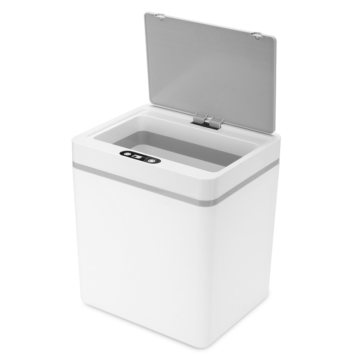 13L Induction Trash Can Automatic Touchless Infrared Intelligent Motion Sensor Waste Bin USB Rechargeable Household Trash Can: White