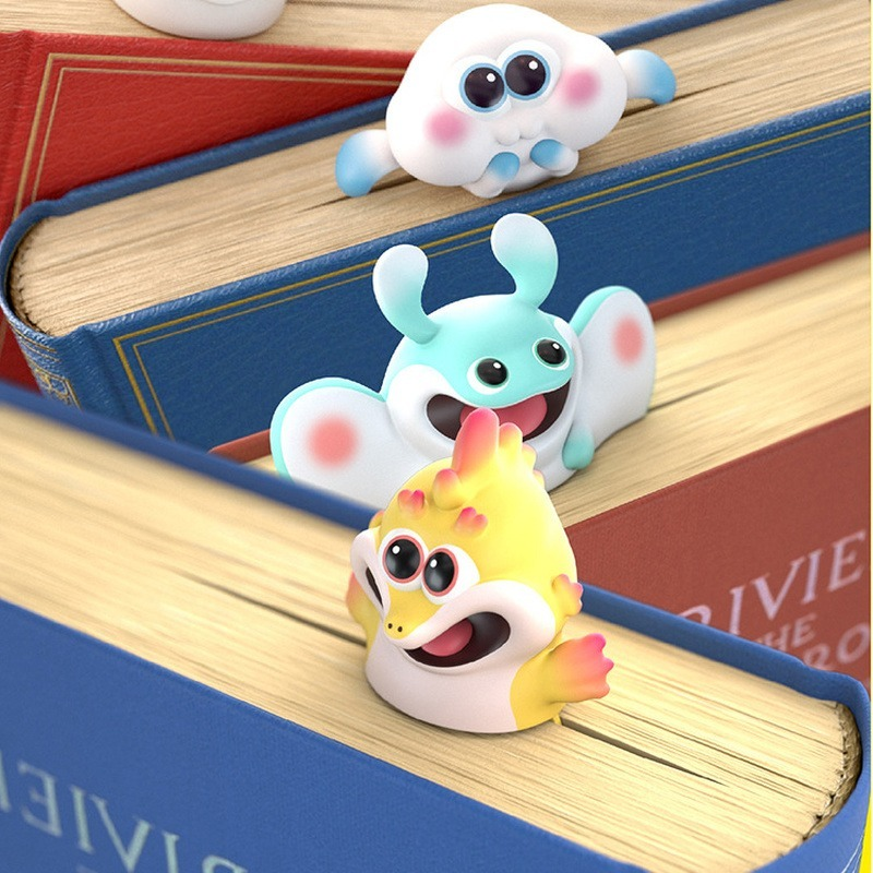 3D Three-dimensional Animal Bookmarks Pvc Cartoon Style Bookmarks Exquisite Box Packaging Suitable for Student and Sales