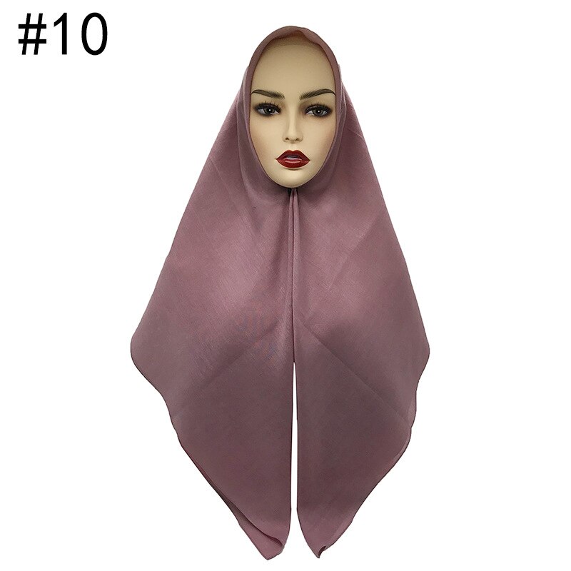 Islamique hijab carré musulman foulard malaisie tudung bawal bandana femmes silencieux hijab châles dame solide écharpe: 10