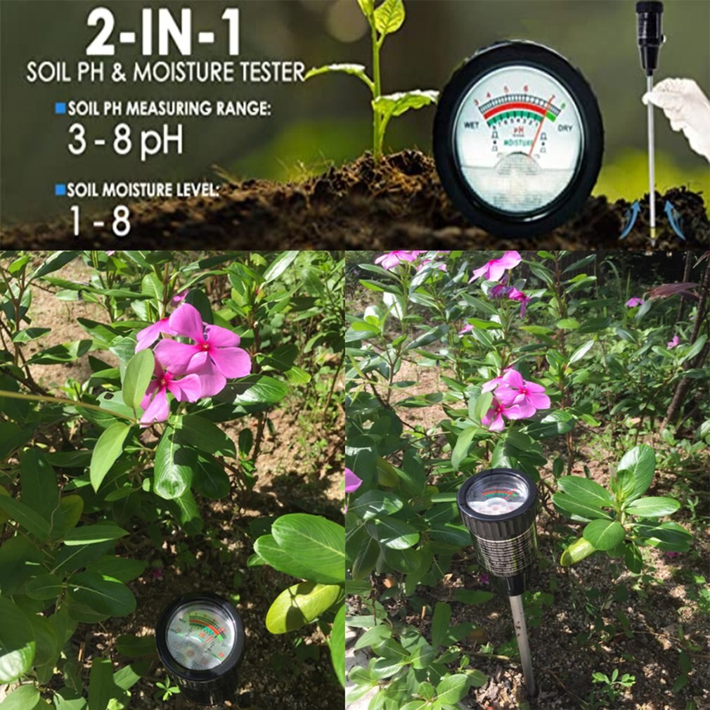 High-precision Soil PH And Moisture Tester Upgraded Version Of Metal Button Soil Tester Acid-base Moisture Meter