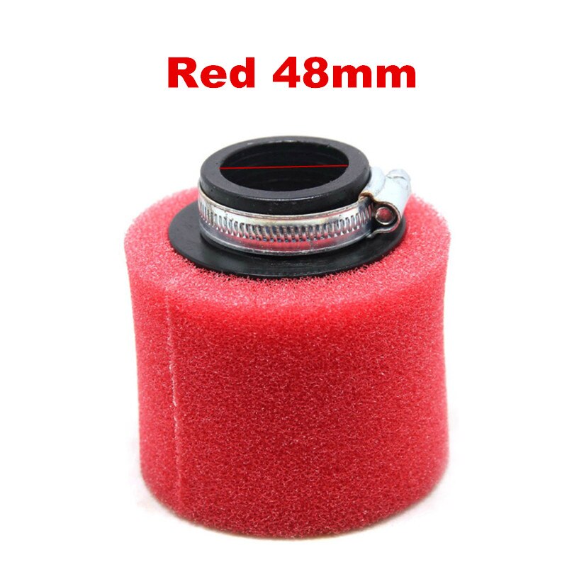 35/38/40/42/45/48mm suorakaula-sieni yleiskäyttöinen moottoripyörän ilmansuodattimen mopo 50cc-250cc mönkijän skootterin maastopyörälle: Punainen 48mm