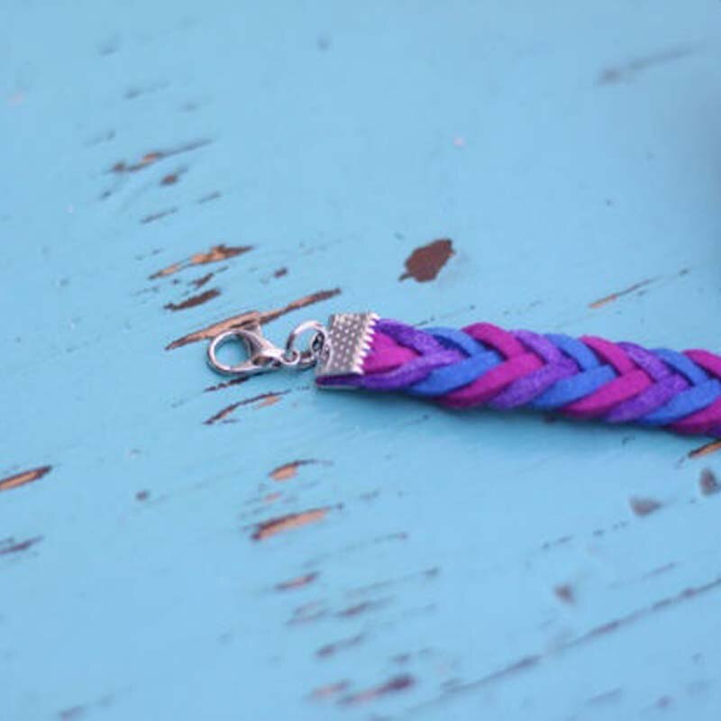 Pulsera de Color con bandera Bisexual LGBT, mide 6,5 pulgadas de largo, ajustable a cualquier tamaño de muñeca, lo que lo hace más pequeño o más grande