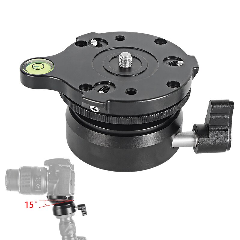 Awei W11 Panning Leveling Base Statiefkop Camera Stand Aanpassen Hoofd Met Met Bubble Level Voor Dslr Camear Statief: Default Title