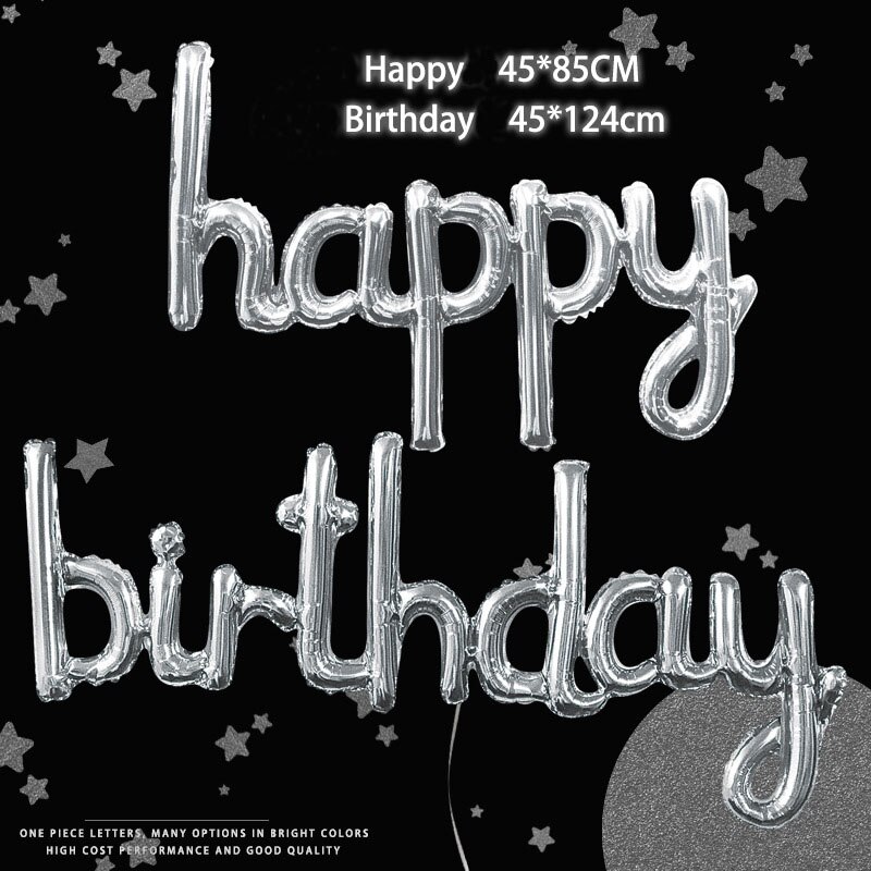 Una pieza feliz Globos de Decoración de cumpleaños oro rosa carta de Globos Decoraciones para de cumpleaños Globos Balony Anniversaire