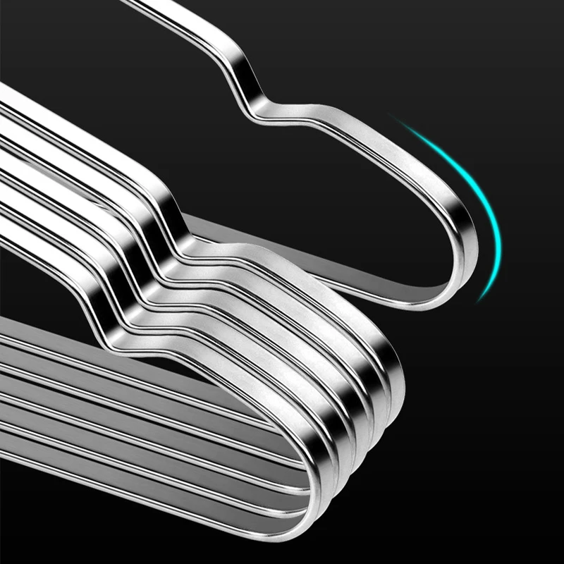 5/10 st klädhängare i rostfritt stål, 40/42/45/47cm stora galgar för vuxna, torkställningar för klänningar, t-shirts, kappor, tröjor