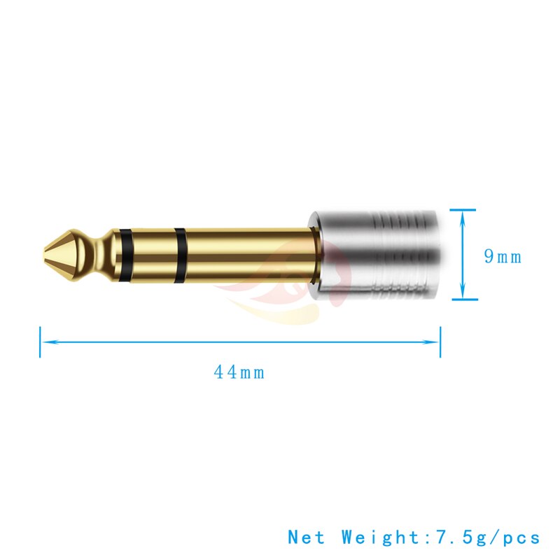 Jack per cavo Aux 3.5 connettore per altoparlante connettore Audio da 6.35mm maschio a 3.5mm femmina 3.5 Jack per altoparlante Jack per chitarra 6.35