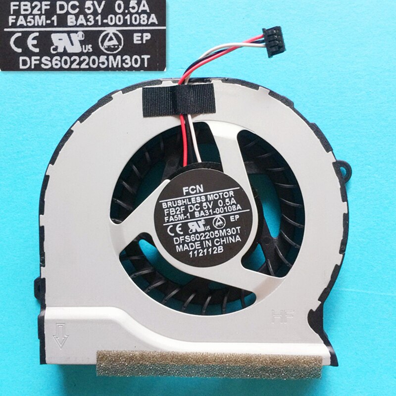 Laptop cpu kylfläkt kylare notebook passar för samsung fcn  fb2f fa5m-1 ba31-00108a dfs 602205 m 30t ksb 0705ha-bc06 bärbara datorer