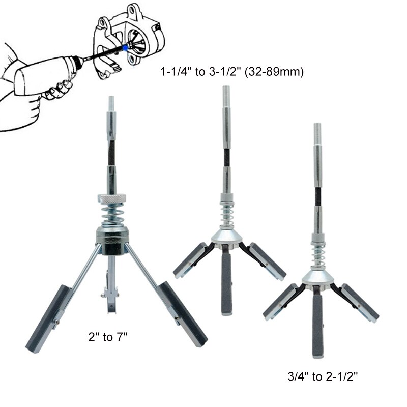 1Pc 3 Jaw Verstelbare Rem Zuiger Cilinder Hone Tool Range:19-64M 32-90Mm 51-177Mm 3/4 "Tot 2-1/2" ,1-1/4 "Tot 3-1/2" , 2 "Tot 7"