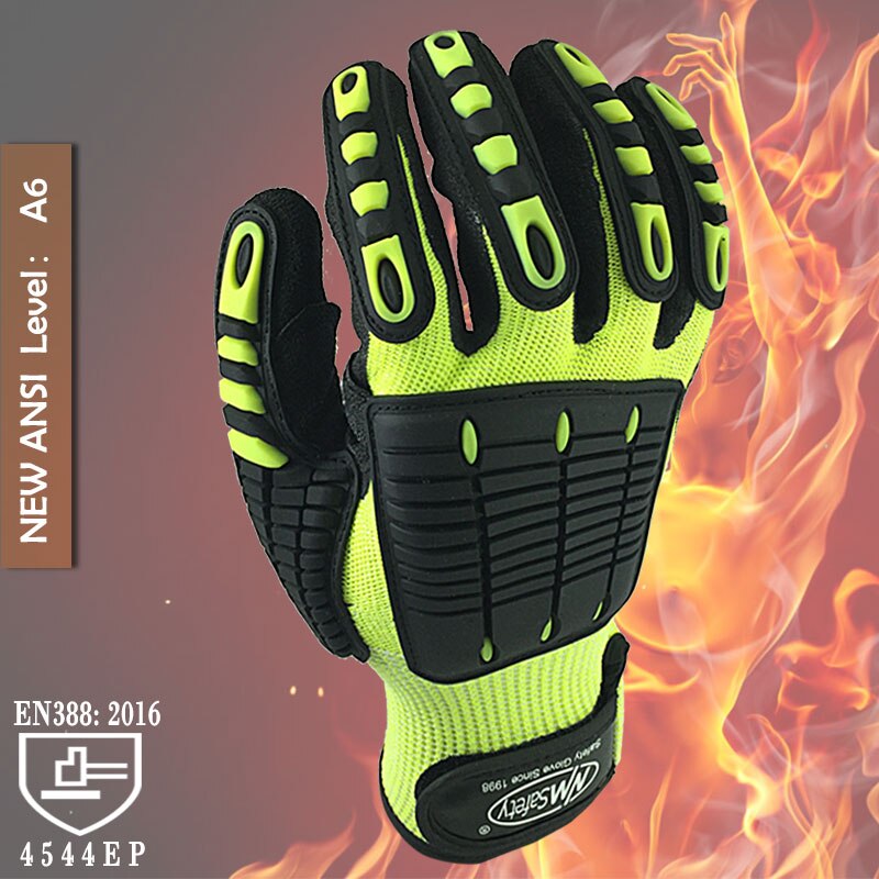 NMSafety Cut Resistant and Anti-Vibration Working Gloves Cut level 5 Safety Shock Absorbing Safety Protective Work Gloves