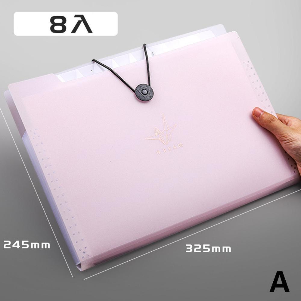 1pc 245*235mm Document Folders For School Office Organizers For Documents Folder Office School Expanding File Organ Bag Bin W6L4: A