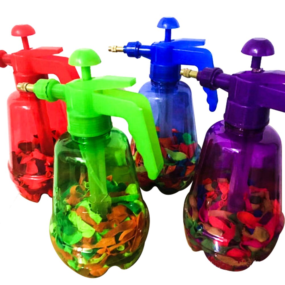 Blauw Kinderen Innovatieve Water Ballon Draagbare Vullen Station 3 In 1 Pomp Spray Fles Handleiding Water Inflatie Bal Speelgoed ballo