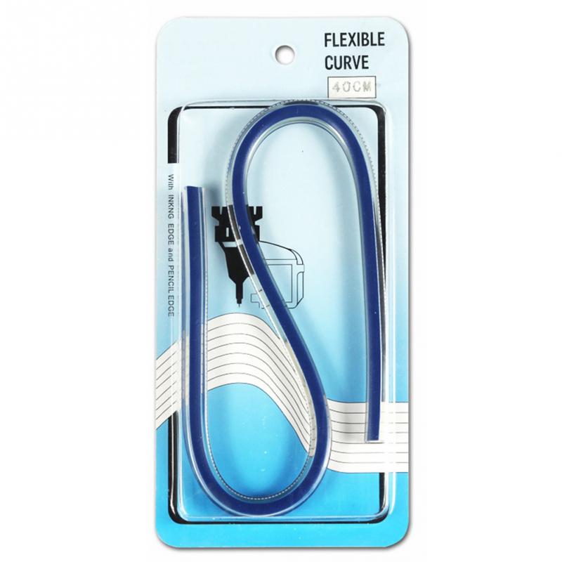 Regla curva Flexible de 30cm, 40cm, 50cm, 60cm, para manualidades, escuela, Manual, suave, oficina, lectura fácil, Tailors, herramienta de dibujo: 40cm