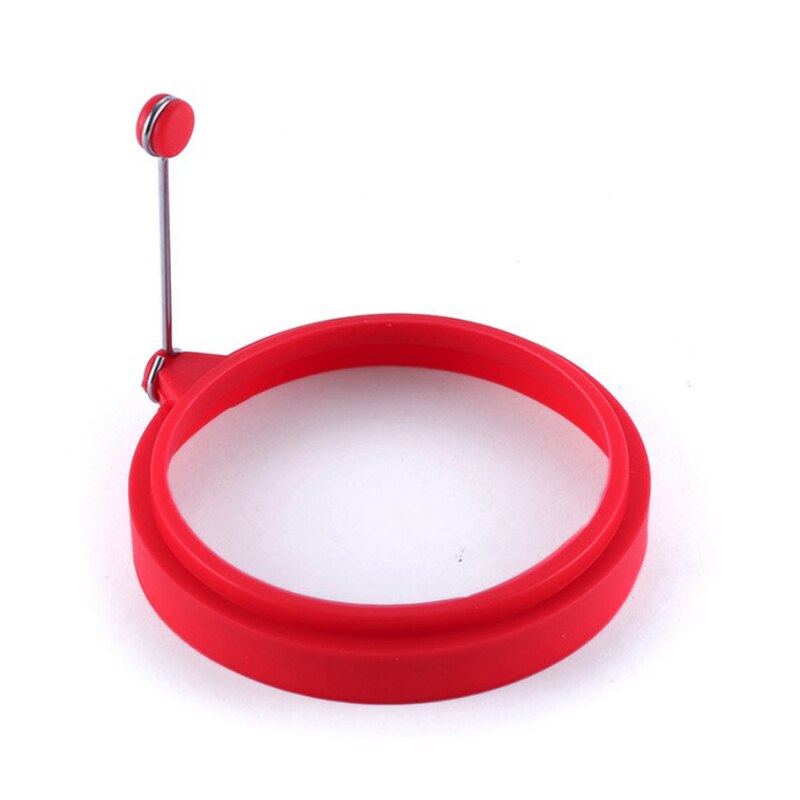 1 stuk siliconen eierring antiaanbak perfect gebakken eiervormen of pannenkoekringen siliconen ronde pannenkoek voor ontbijt: 1pc ronde rode