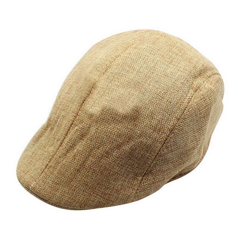 béret casquettes pour hommes femmes Vintage garçon casquette lin extérieur chapeaux soleil chapeau unisexe bec de canard casquettes décontracté: 2