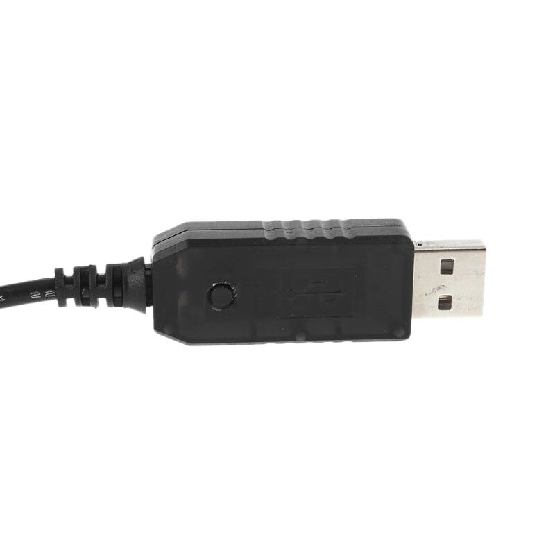 QC3.0 USB a 5V-12V tensión regulable 5,5x2,1mm Cable de alimentación para Router WiFi LED 090F