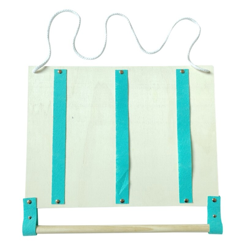 Lazos de madera de estilo nórdico para el pelo de niñas pequeñas, horquilla de almacenamiento, estante colgante, almacenamiento de joyas, cinturón, adornos para la habitación de los niños, accesorios para fotos: G