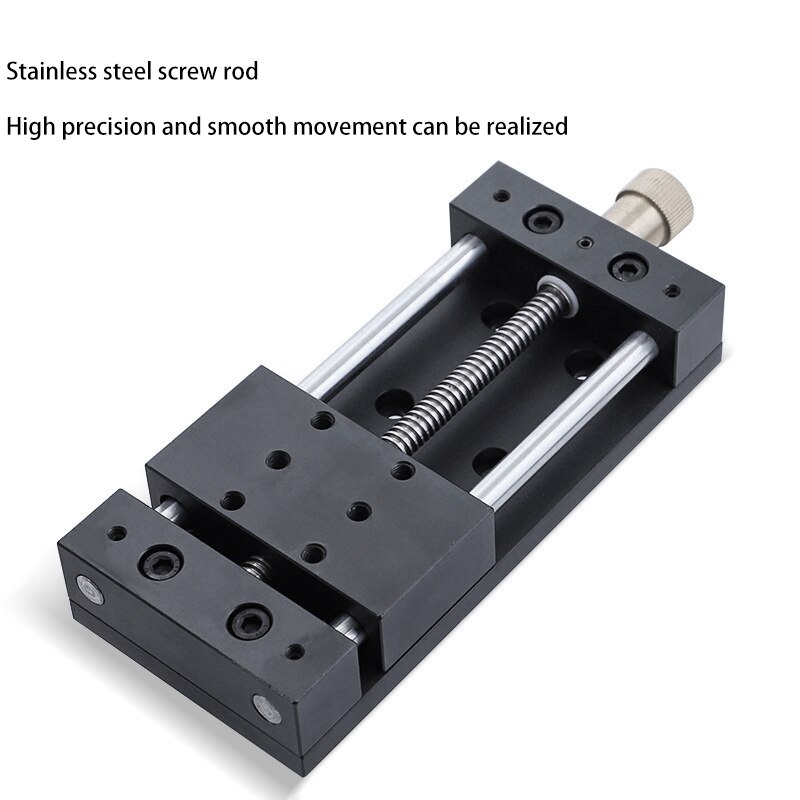 Manual Sliding Table Linear Rail Stage Manual Stage Sliding Table Made Of Aluminum Alloy Cross With Bottom Plate