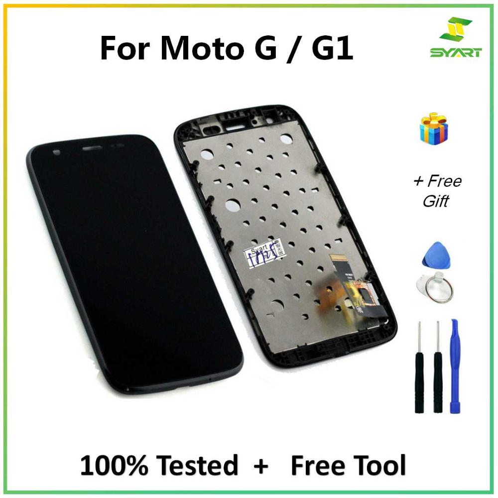 Voor Motorola G G1 Lcd Touch Screen Met Frame Digitizer Vergadering Vervangende Onderdelen + Tools Voor Moto G XT1032 XT1033 Lcd 'S