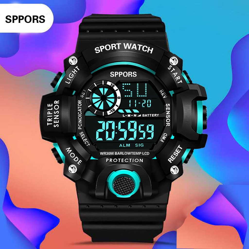 Honhx Horloges Outdoor Sport Horloge Mannen Multifunctionele Horloges Waterdichte Digitale Horloge Relogio Masculino # P40