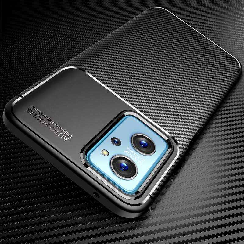 Voor Realme 9 Pro Case Armor Silicone Fiber Rubber Carbon Beschermhoes Voor Realme 9 Pro Cover Voor Realme 9 pro Plus Realme 9i