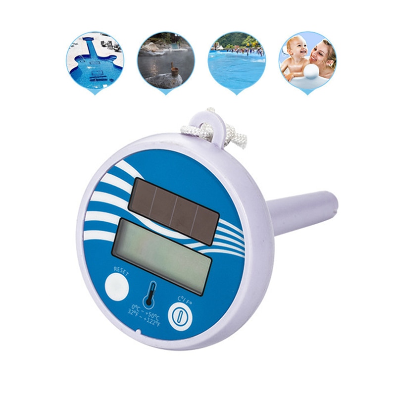 Lcd-skærm vandtæt digitalt termometer trådløs swimmingpool temperaturmåling lille flydende akvarium badevand spa