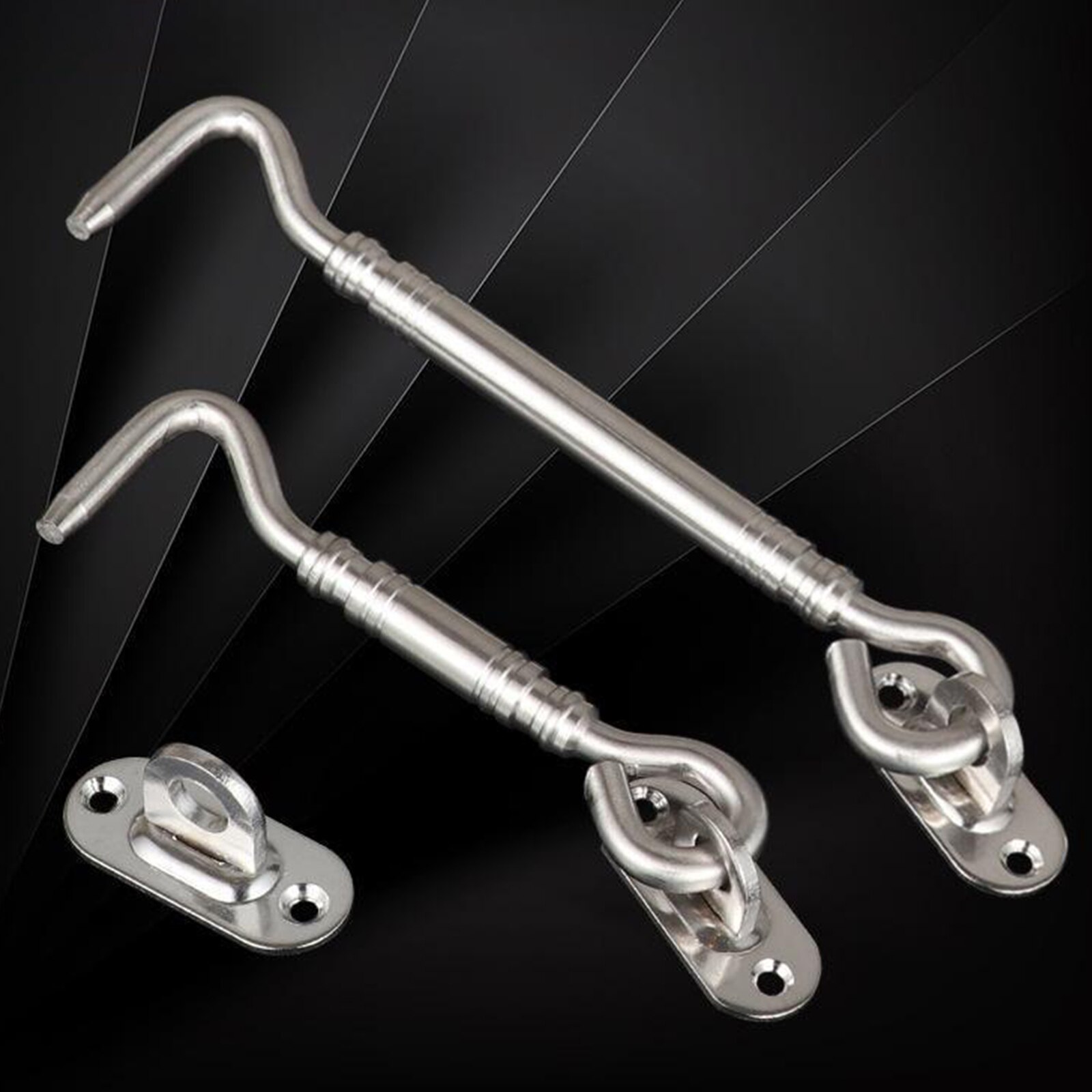 Stainless Steel Cabin Hook Eye Shed Gate Door Latch Silent Holder Window Cabin Hook and Eye Latch Lock Shed Gate