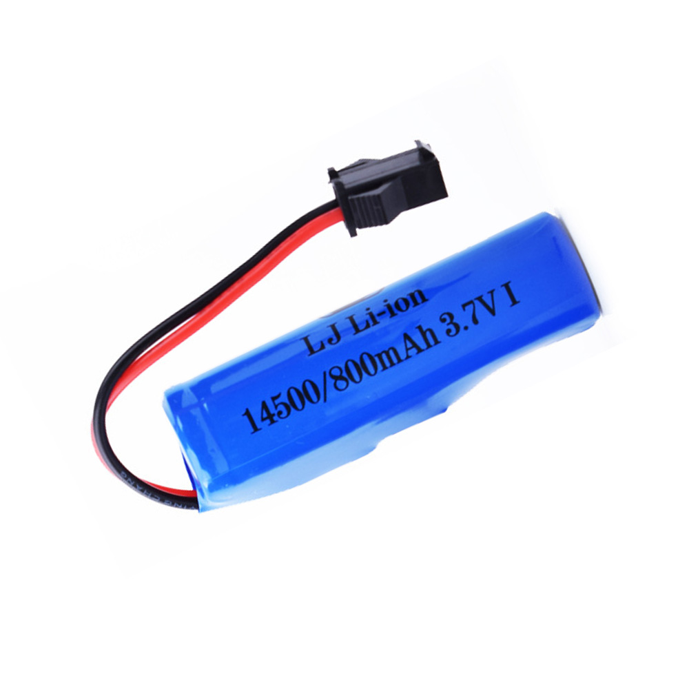 Batería Lipo de 3,7 V y 800mah, enchufe de 14500 SM-2P con cargador para C2 D828 RC, accesorio de juguete para coche acrobático, batería RC de de 3,7 V