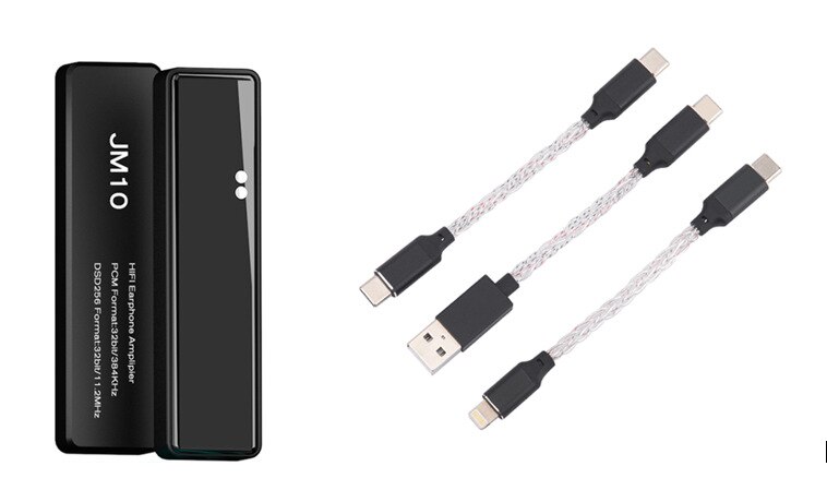 JCALLY JM10 DAC Amplifier HiFi Decoding CS43131 DSD256 USB Type C To 3.5MM Can Push 600ohm for Android iOS computer Sonata DC03: Black 3types Cable