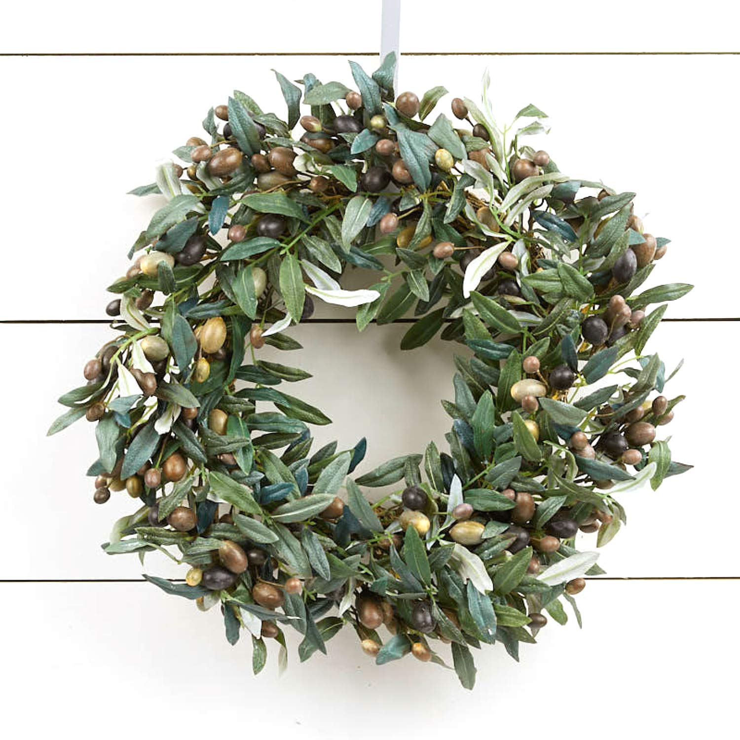 1 mazzo di rami di ulivo piante artificiali steli di verde con foglie di ulivo frutta per la casa matrimonio fiori fai da te decorazione corona