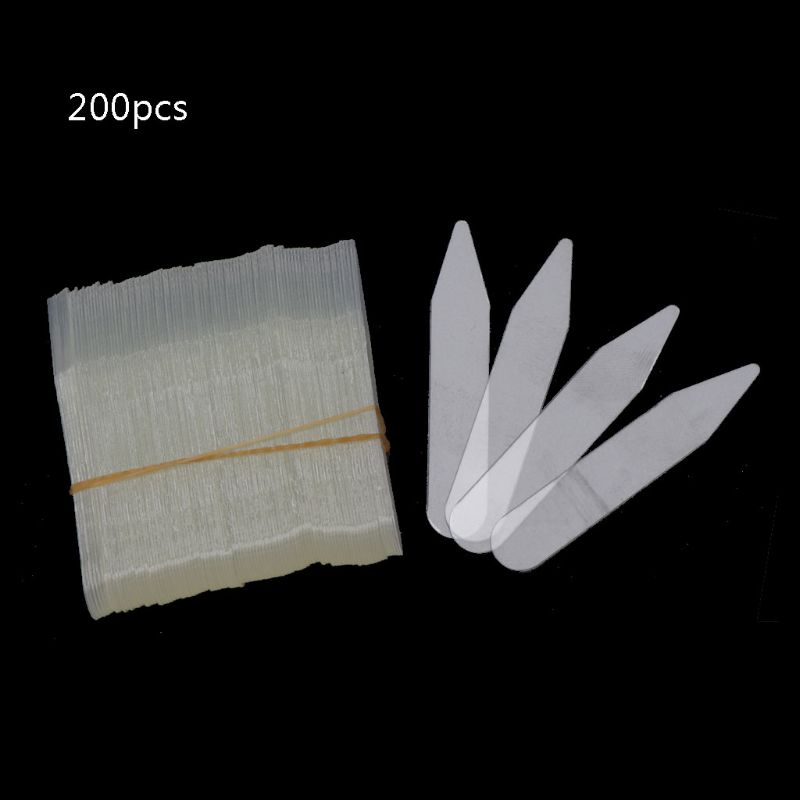 200 stk plastik krave holder 55*10mm stivere ophold skjorter skjorte mænds klare krave forbliver