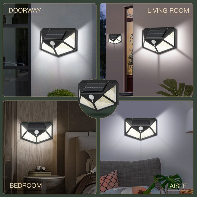 Solar Led Light Outdoor Outdoor Verlichting Waterdicht Straat Lamp Led Met Pir Motion Sensor Led Exterieur Voor Fairy Tuinverlichting