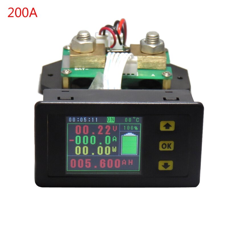 DC120V 100A 200A 300A 500A Lcd Combo Meter Spanning Stroom Monitoring Monitor: 200A