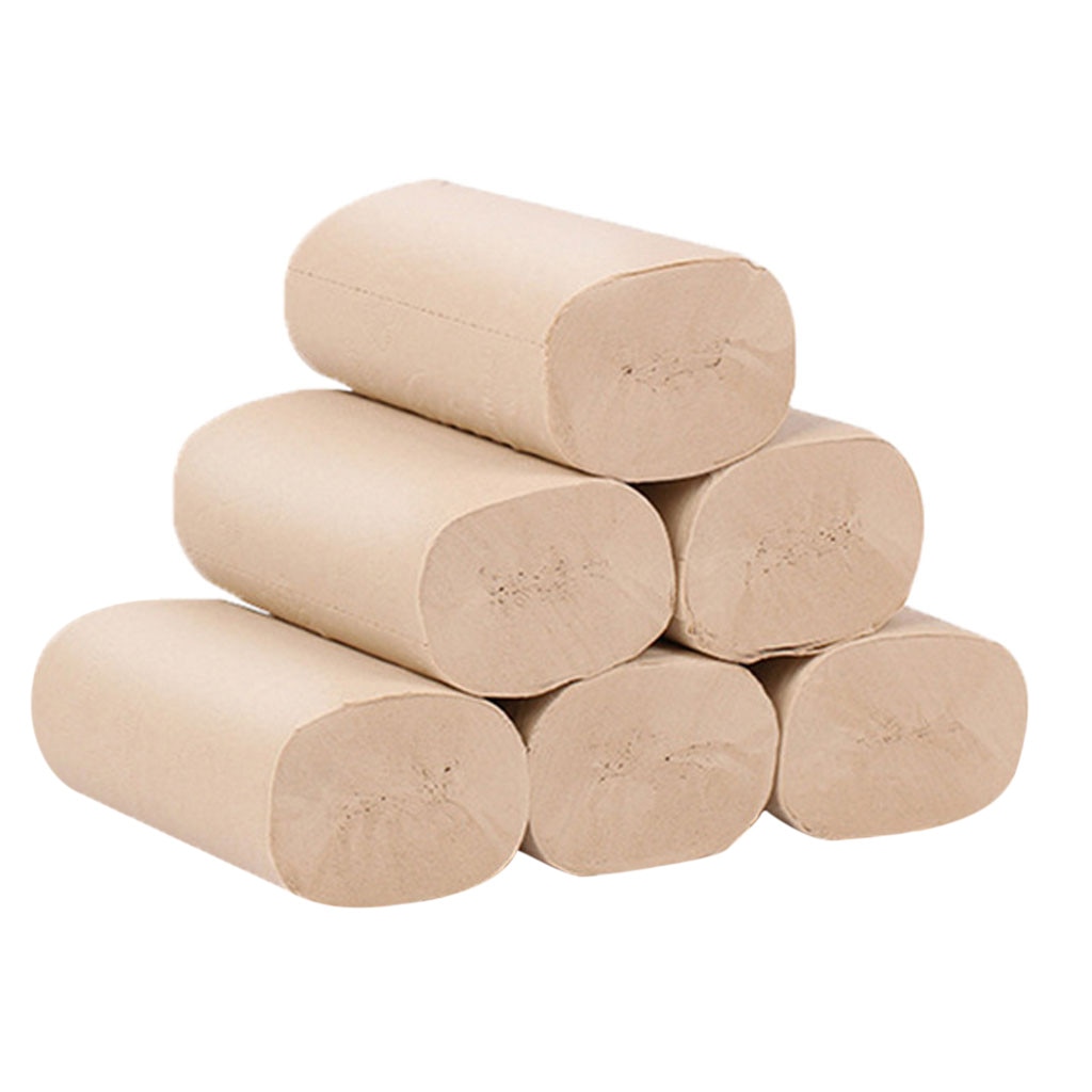 6pcs Roll Paper Tissue Paper Roll 4 Layer Thickened Household Paper Coreless Toilet Papers Hygienic Roll Tissue #LR4