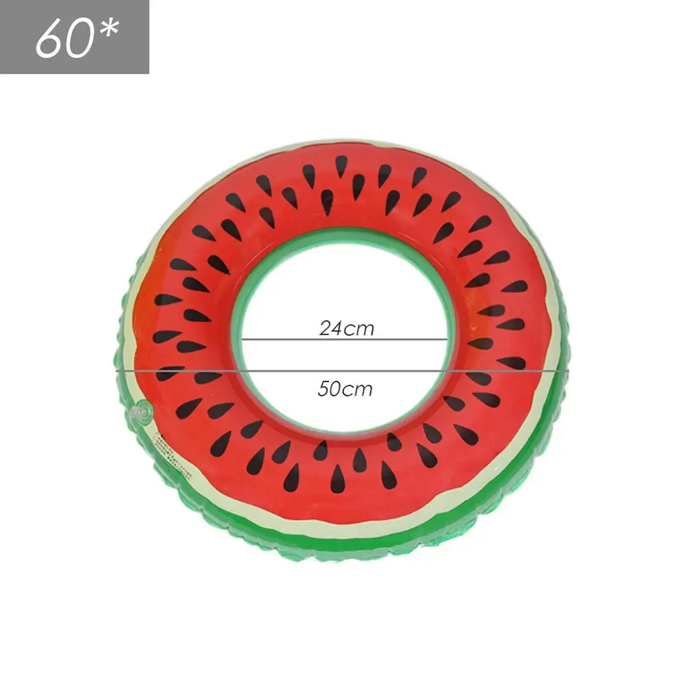 1 pc vattenmelonmönster badring för vuxna barn uppblåsbar madrass poolparty simning sommar strand flyta vattensport: Gul