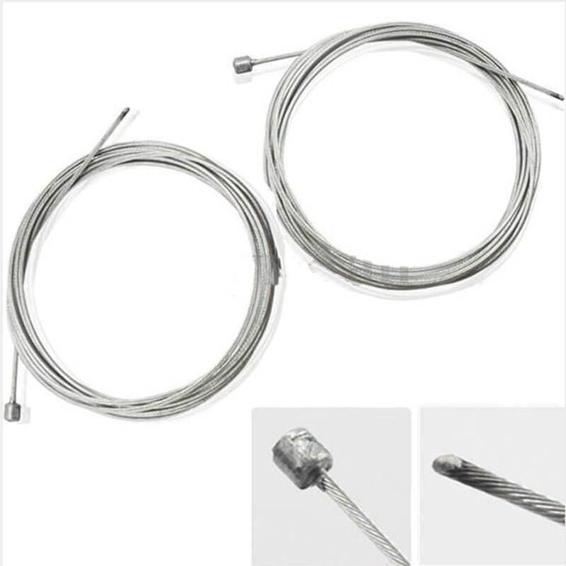 10pcs/set 2M MTB Bicycle Brake Line Bicycle Speed Line Fixed Gear Shifter Gear Brake Cable Set Core Inner Wire for MTB Road Bike