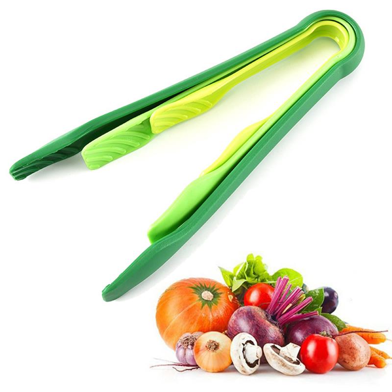 3 Pz/impostato cibo grado Plastica per Alimenti Pinze impostato Antiscivolo Resistente Al Calore Servire Pinze Pinze Da Cucina barbecue Strumenti accessori: verde