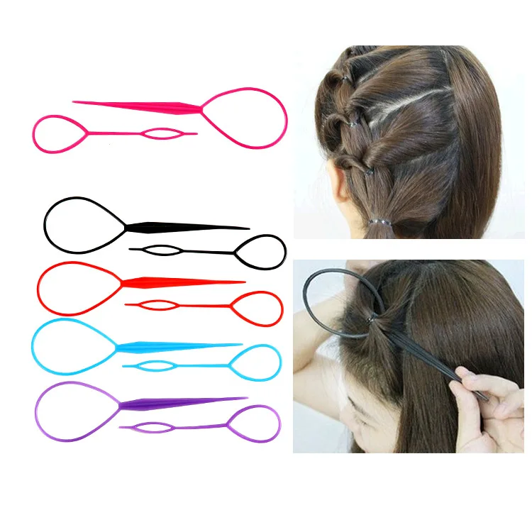 2 Stück ziehen Stift Haar Eisstockschießen Ball Kopf Haar Locken wickler aufbringen lockiges Haar Werkzeug geflochtene Nadel Haar Locken wickler einstellen Haar Nadel бигуди