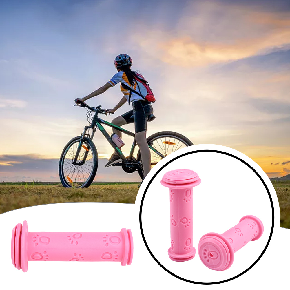 1Pair Rubber Bike Bicycle Handle Bar Grips Anti-slip Waterproof Scooter Handlebar 18mm For BTWIN Kids Bike 14-16inch