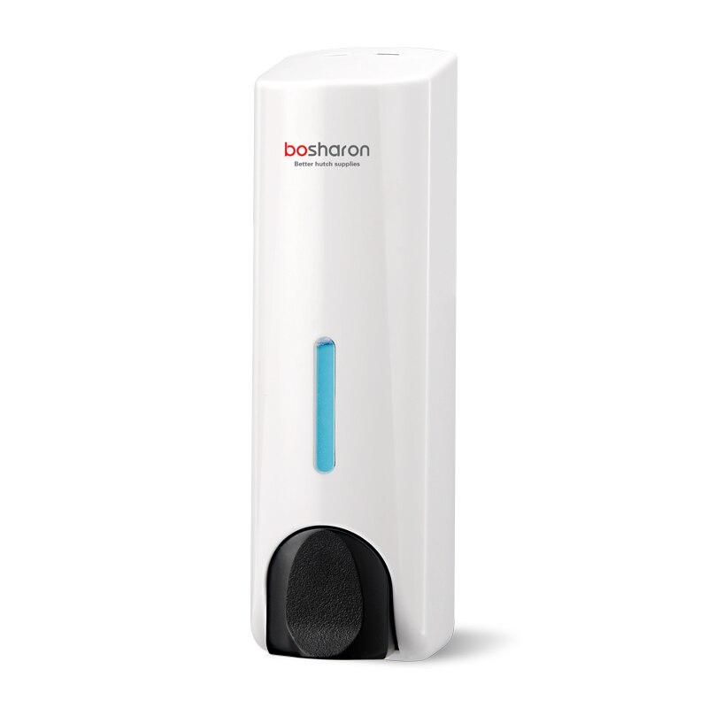 Sæbedispenser vægmonteret manual 3 kammer plastik 300ml transparent hvid badeværelse shampoo dispenser til brusebad hotelkøkken: B -6081