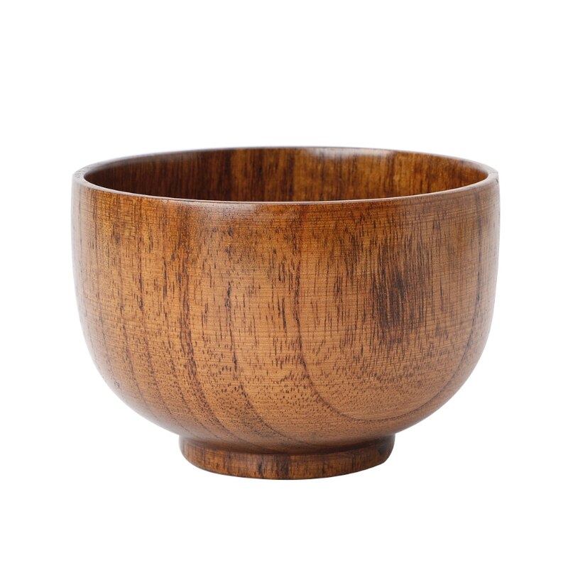 Natural Jujube Wooden Rice Soup Bowl Food Containter Kitchen Utensil Tableware Wooden Bowl: 1