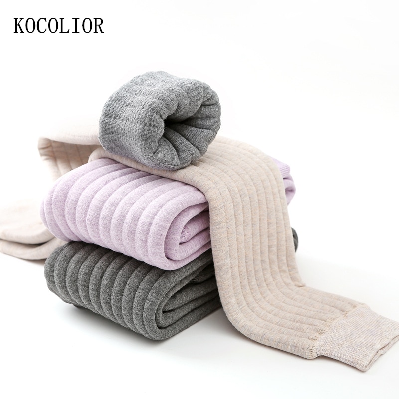 Leggings chauds d'hiver pour filles | Pantalons épais pour enfants, pantalons en velours de coton, taille élastique pour garçons,