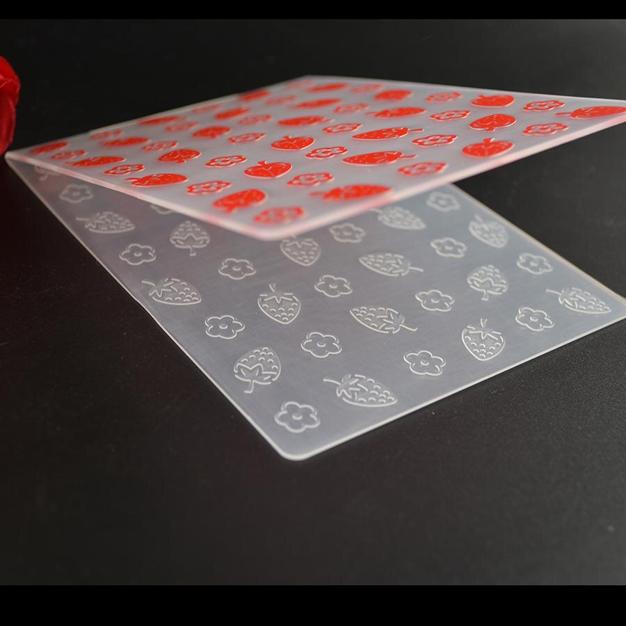 Strawberry flower pattern Plastic embossing folder for card making stationary paper crafts stencil cutting die background