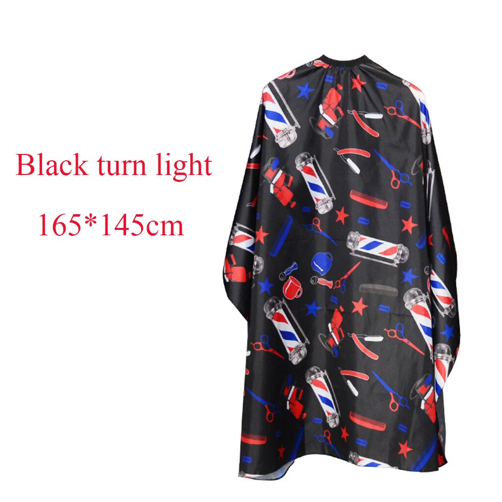 Cape de Coiffeur , Style Rétro pour Salon de coiffure, Accessoire en Tissu Imperméable pour Coupe de Cheveux, Barbe: Black turn light