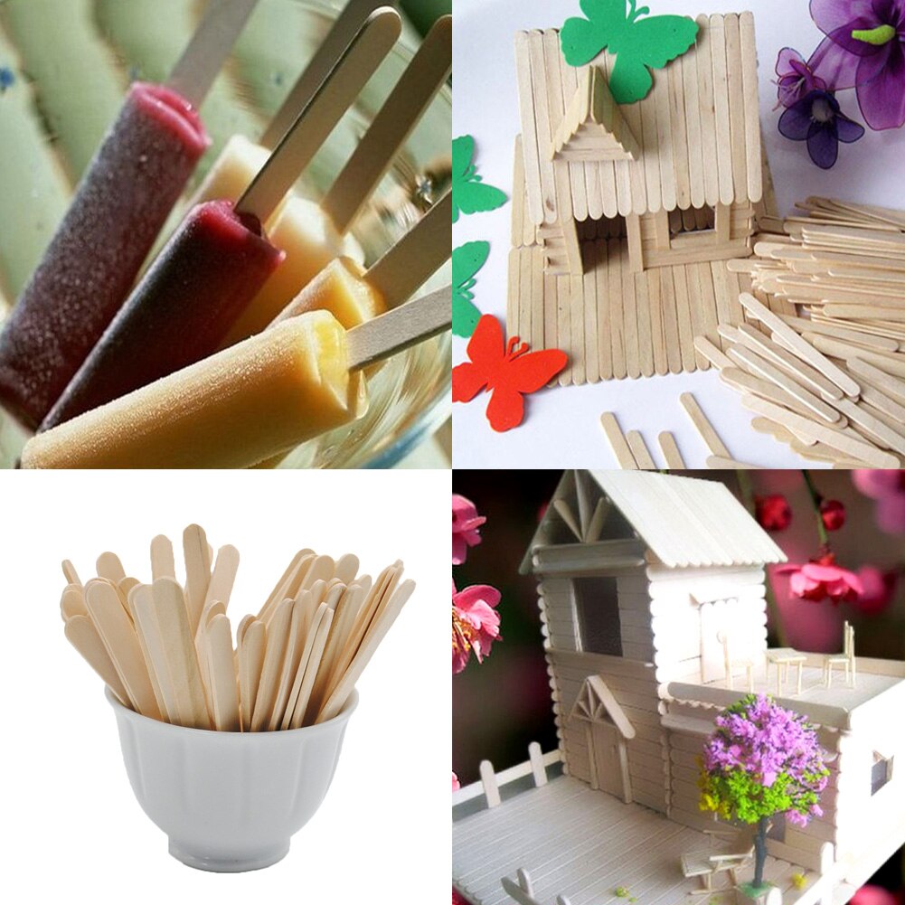 Summer Tools About 4Natural Wooden Ice Cream Stick DIY art craft for kids Ice Cream make