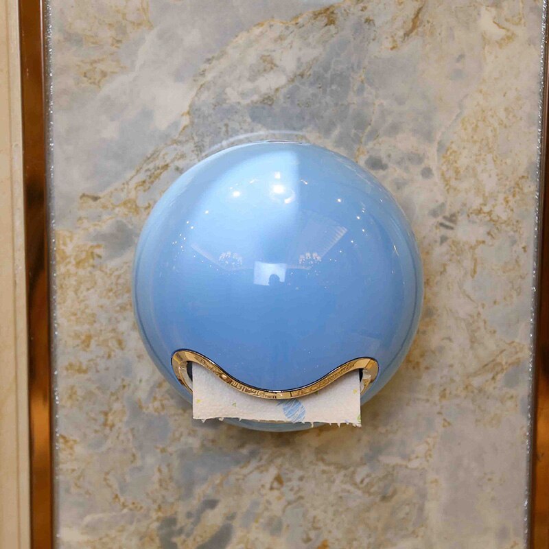 Tissue Box ABS Cute Ball Paper Box Hygienic Paper Storage Container Living Room Bathroom UD88: Light blue