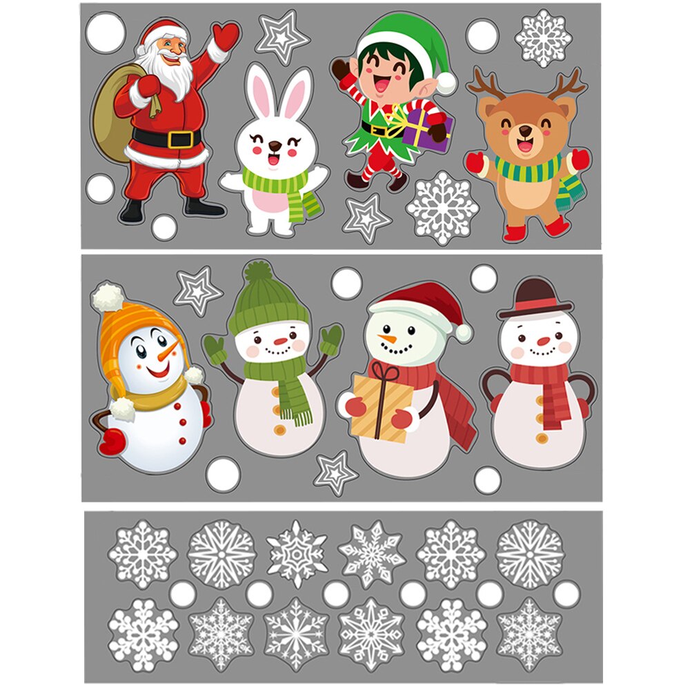thumbnail image 2 of 5-Pack Snowman Christmas Vinyl Stickers – Snowflake Decor For Walls, Windows, And Holiday Crafts 2 of 4