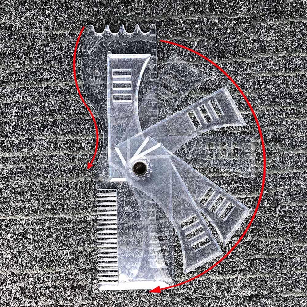 Men Beard Shaper Tools Perfect Beard Comb Men's Beard Shaping and Styling Tool Adjustable Beard Comb Rotary Beard Shaping Tool