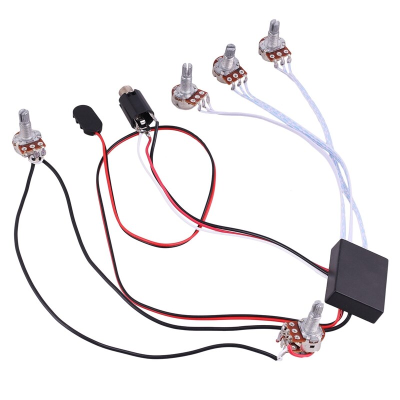 Eq-B3T 3 Band Eq Equalizer Preamp Circuit Active Pickup 5 Control Knobs 3-Way Toggle Switch Guitar Control System